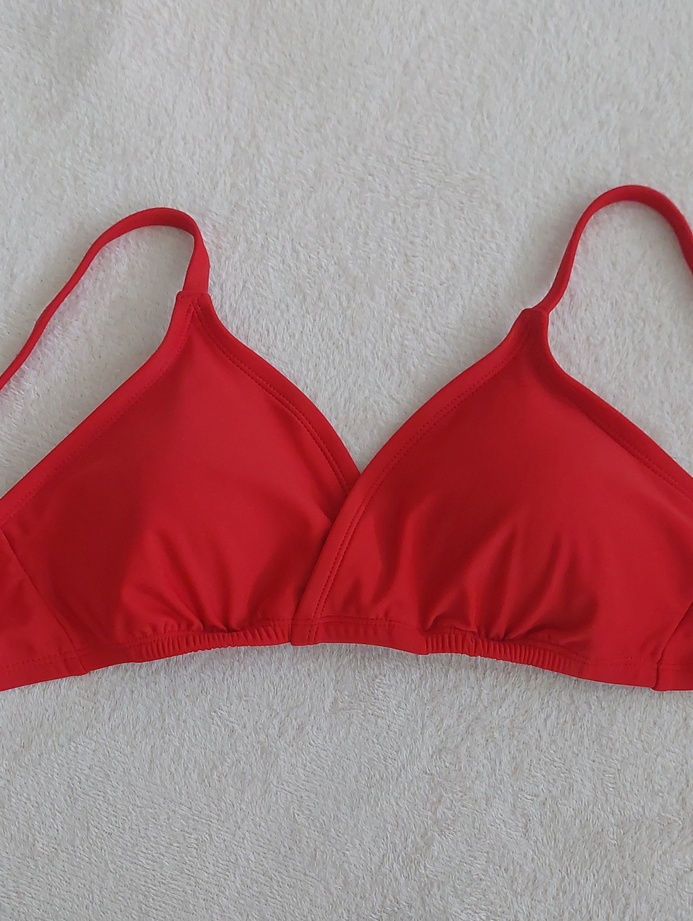 SHADE & SHORE Front Wrap Triangle Red Bikini Top NWT - Picture 7 of 7